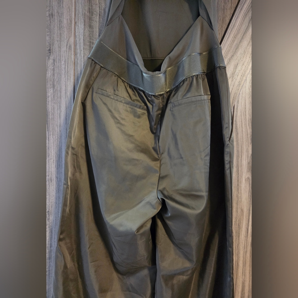 Victoria's Secret Olive Green Lux Glossy Sport Wide-Leg Jumpsuit - Picture 11 of 16